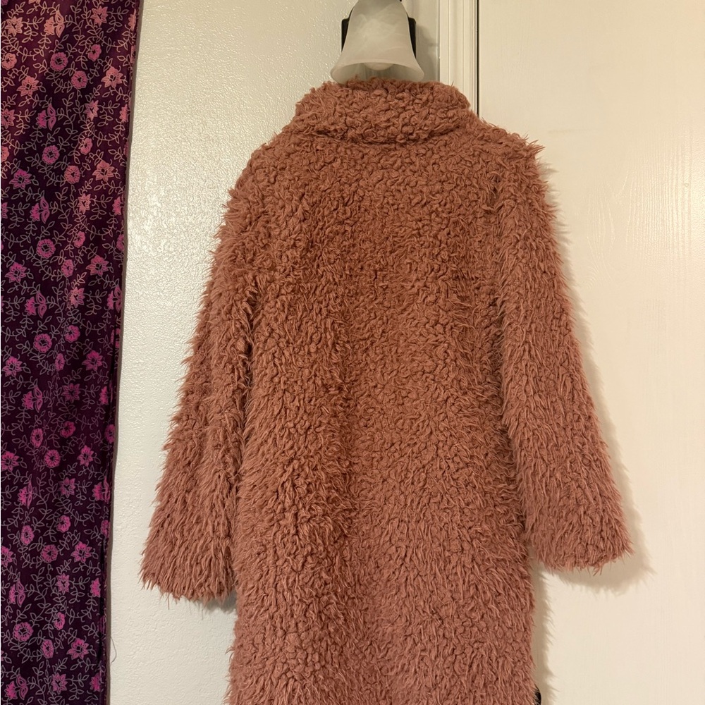 Dusty Rose Teddy Coat
